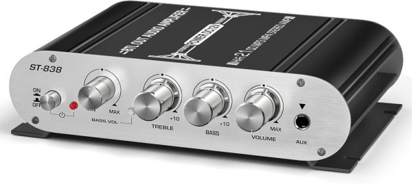 Facmogu ST-838 2.1 Channel HiFi Stereo Subwoofer Amplifier, ...