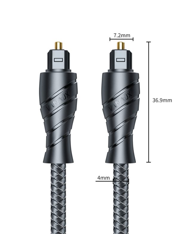 VANAUX Optical Digital Audio Cable[Fiber Optic, TOSLINK, Bra... - Image 7