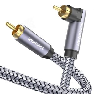 90 Degree RCA Cable SOUNDFAM Subwoofer Cable Right Angle Dig...