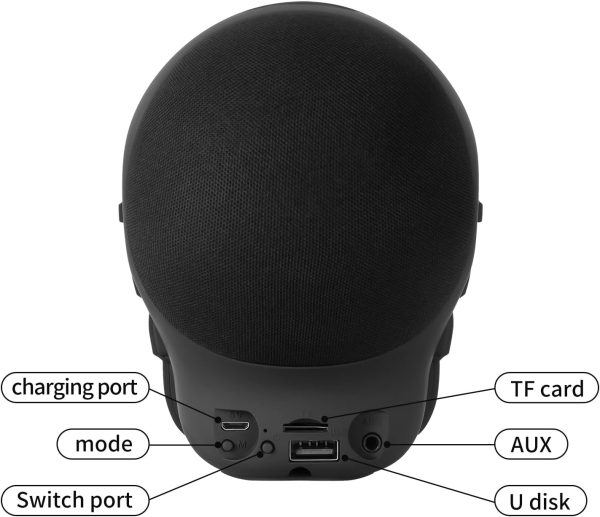 Skull Head Speaker Portable Bluetooth Speakers 8W Output Bas... - Image 2