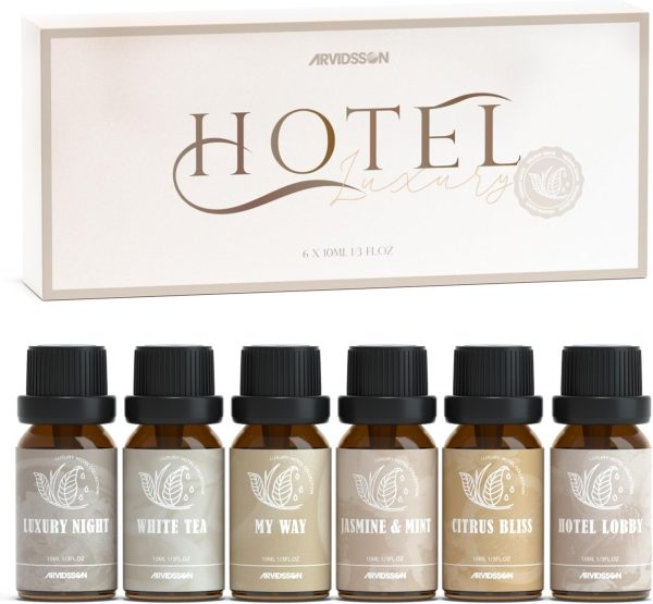 ARVIDSSON Hotel Fragrance Oils Set, Luxury Essential Oils fo...