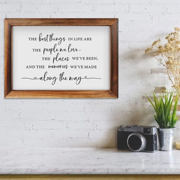 CHDITB The Best Things in Life Framed Wall Art(16"×11"), Woo... - Image 2