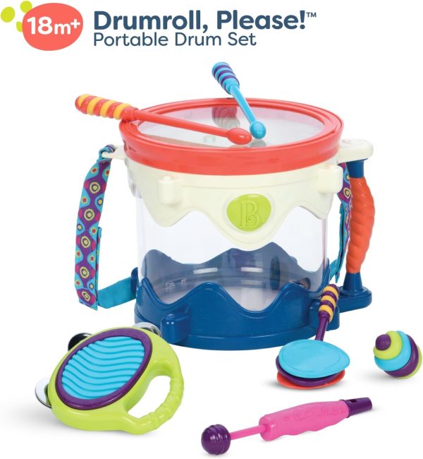 B. Toys – Musical Drum – 7 Instruments Toy Drum Kit – Drumro... - Image 3