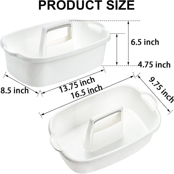 TOPZEA 2 Pack Cleaning Supplies Caddy, Large Plastic Cleanin... - Image 2