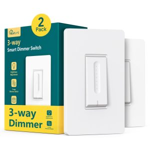 TREATLIFE 3 Way Smart Dimmer Switch 2 Pack, 2 Master 3 Way D...