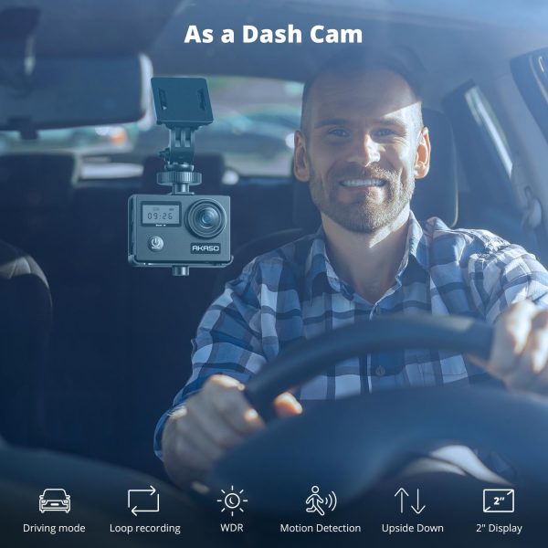 AKASO Brave 4 4K30fps Action Camera with 64GB MicroSDXC Memo... - Image 8