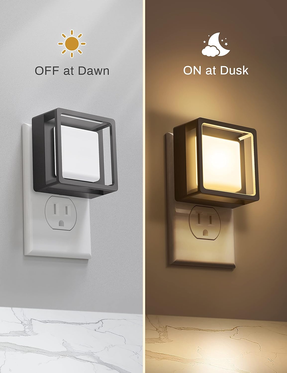 Night Light, DORESshop Night Lights Plug Into Wall [2 Pack] …
