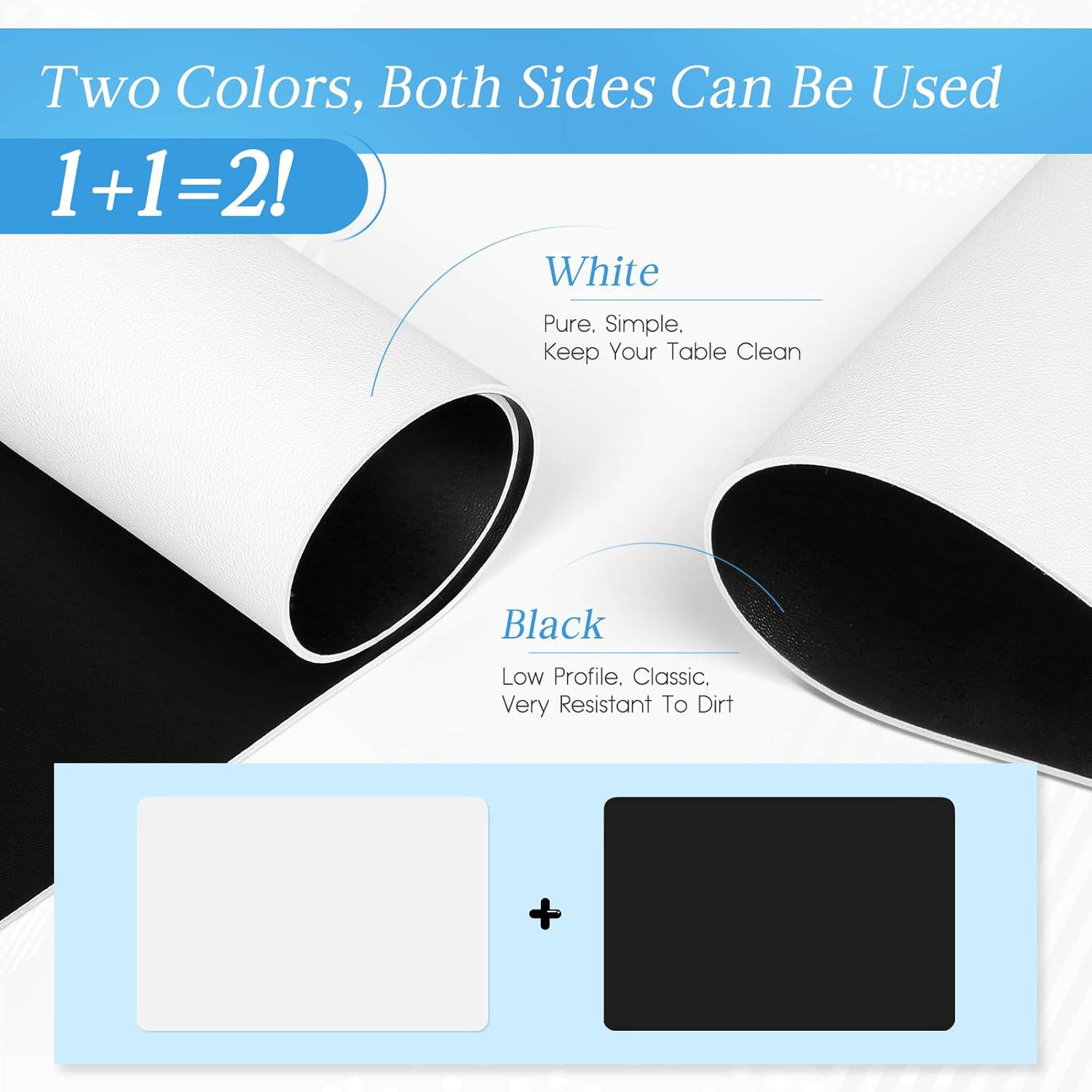 Double Sided Nail Art Table Mat Black White, Foldable Nail A…