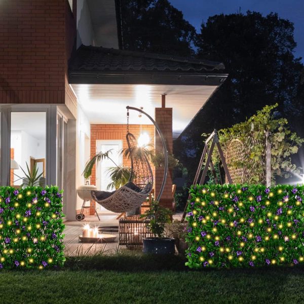 Expandable Fence with Solar String Lights, Ivy Privacy Fence... - Image 9