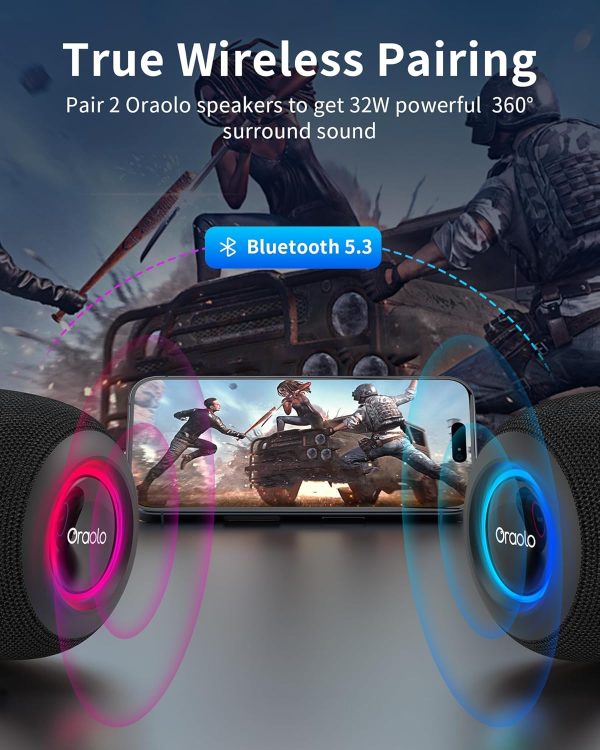 Oraolo Bluetooth Speaker, IPX7 Waterproof Portable Bluetooth... - Image 4