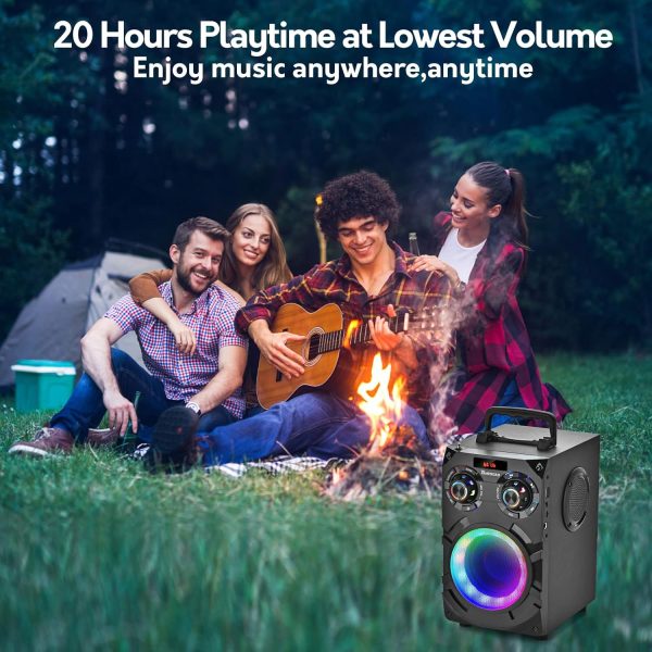 Bluetooth Speakers, 60W Loud Wireless Stereo Speaker with Su... - Image 5