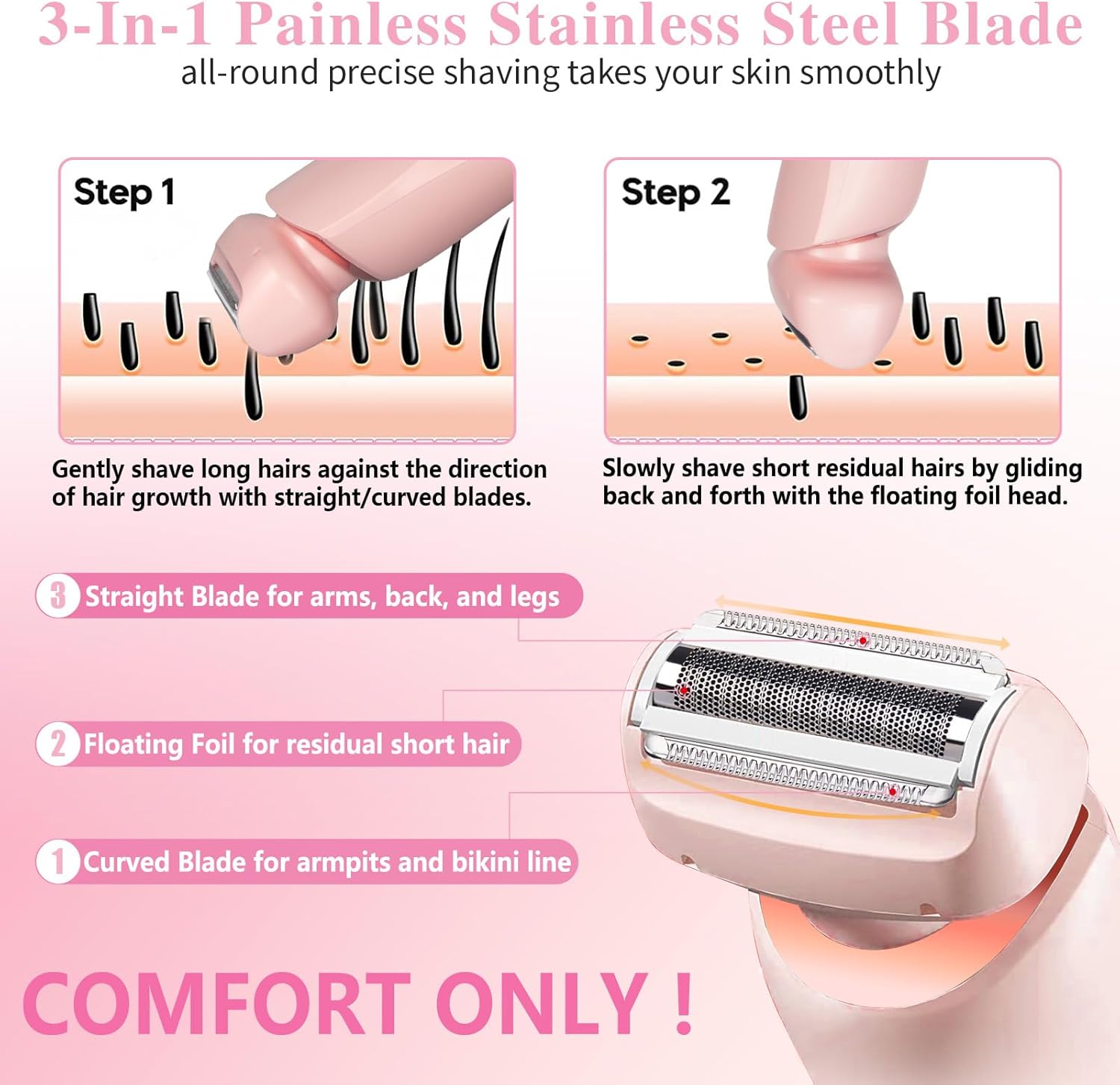 Electric Razors Shaver for Women, 2-in-1 Womens Electric Raz…