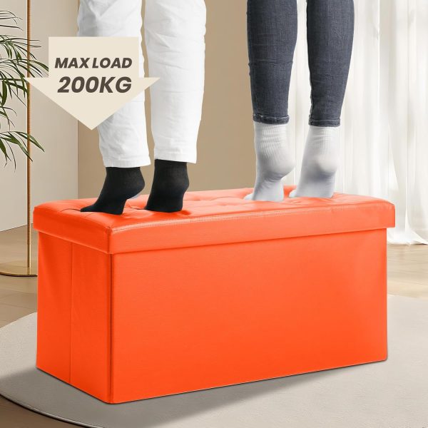 COSYLAND Ottoman Bench with Storage, 76x38x38 Centimeters Fo... - Image 6