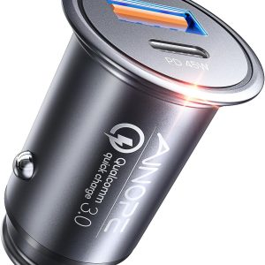 AINOPE USB C Car Charger 67.5W for iPhone Car Charger Adapte...