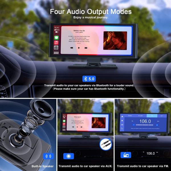 Avylet 9.26" Carplay Screen for Car, Portable Wireless Carpl... - Image 3