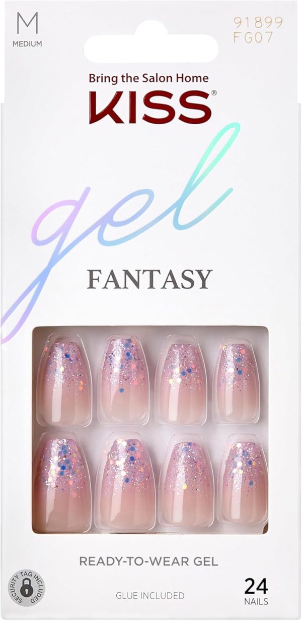 KISS Gel Fantasy, Press-On Nails, Nail glue included, Winter...