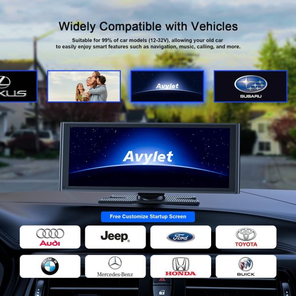 Avylet 9.26" Carplay Screen for Car, Portable Wireless Carpl... - Image 7