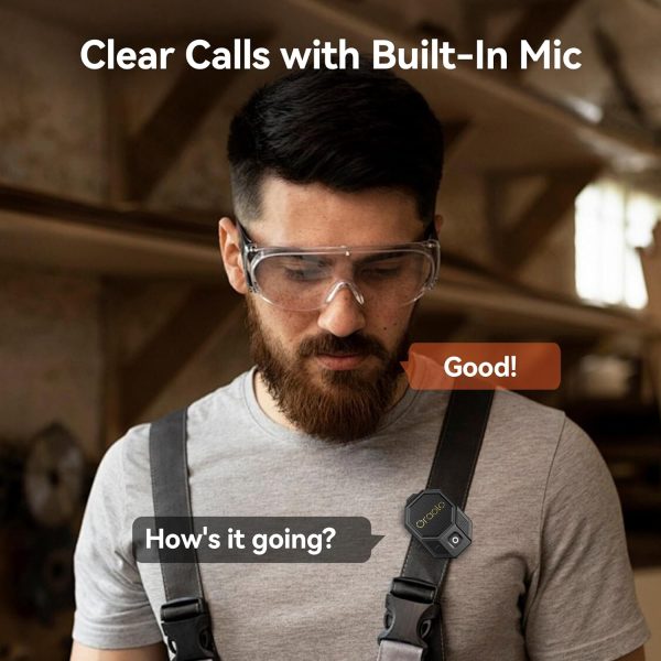 Clip-On Portable Speaker - Oraolo Wearable Speaker with Blue... - Image 3