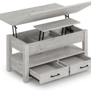 Rolanstar Lift Top Coffee Table with Drawers and Hidden Comp...