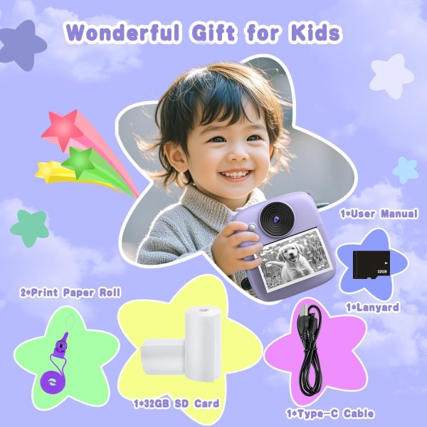 Kids Camera Instant Print, Christmas Birthday Gifts for Girl... - Image 6