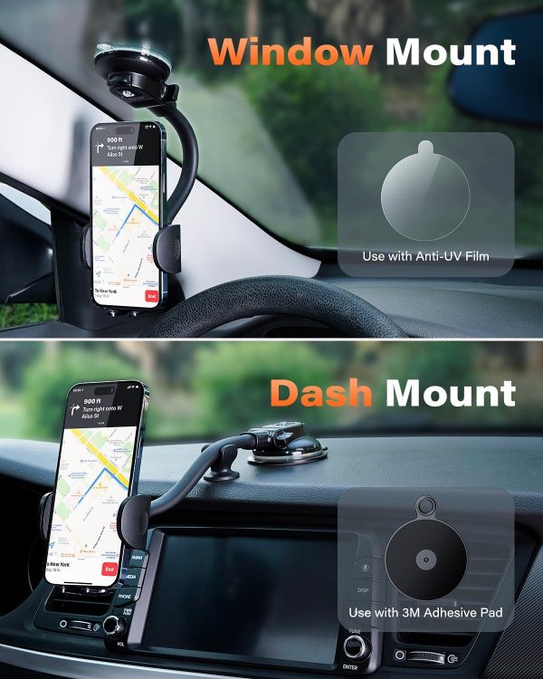 APPS2Car Cell Phone Holder for Car Dashboard Windshield Phon... - Image 2