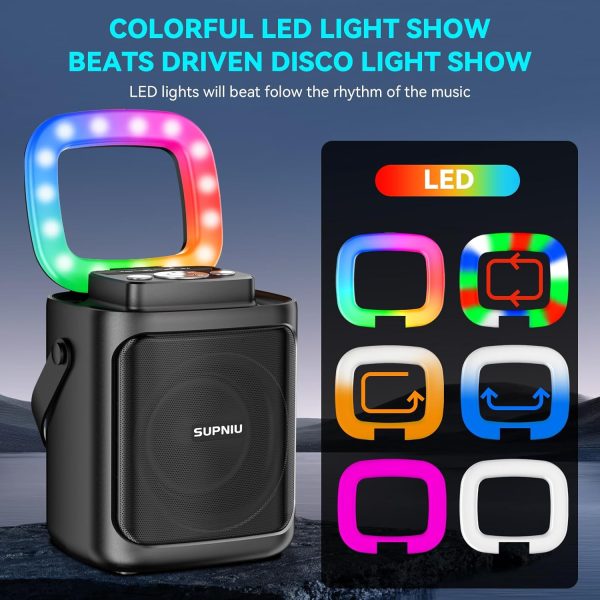 SUPNIU Karaoke Machine for Adults Kids, Portable Bluetooth K... - Image 3