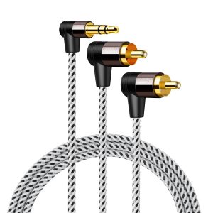 3.5mm to RCA,CableCreation Angle 3.5mm Male to 2RCA Male Aux...