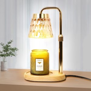 Dimmable Candle Warmer Lamp with Timer Adjustable Height Can...