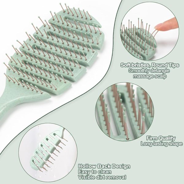 Gelapa 2pcs Detangling Hair Brush, Soft Hair Brush for Women... - Image 3