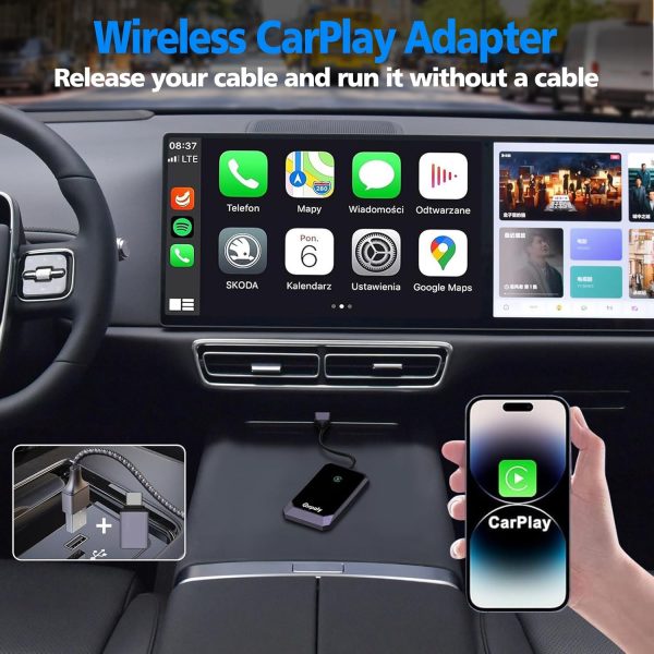 Dofash Wireless Carplay Adapter, Converts Wired to Wireless ... - Image 3