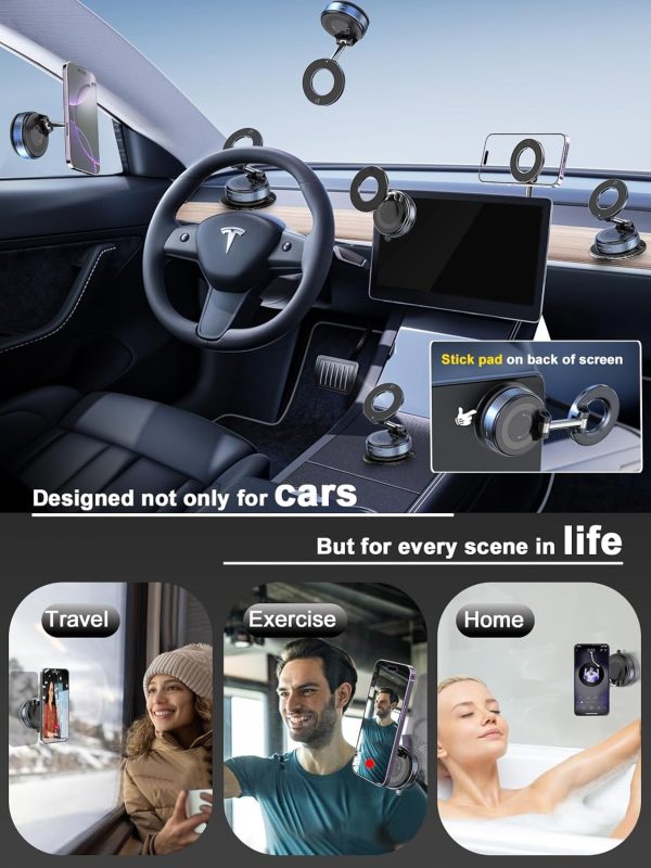 snanlen Upgraded 360° Vacuum Magnetic Phone Holder, Magnetic... - Image 2
