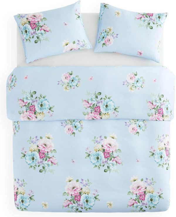 Wake In Cloud - Shabby Chic Comforter Set, Floral Farmhouse ... - Image 3