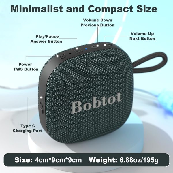 Bobtot Portable Bluetooth Speakers Wireless, IPX7 Waterproof... - Image 7