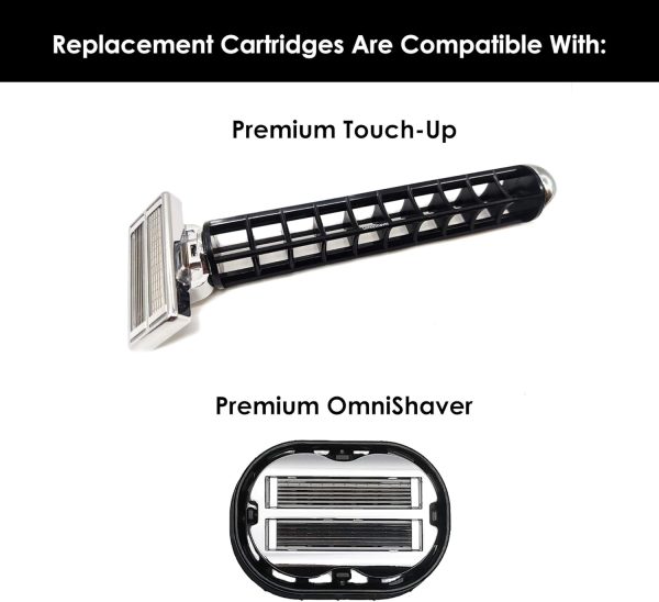 Premium Omnishaver Replacement Cartridge Refill Kit with Bla... - Image 2