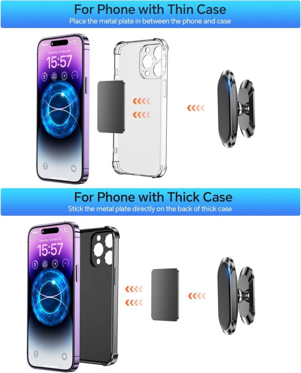 【2-PACK】Magnetic phone holder for car, [ Super Strong Magnet... - Image 5