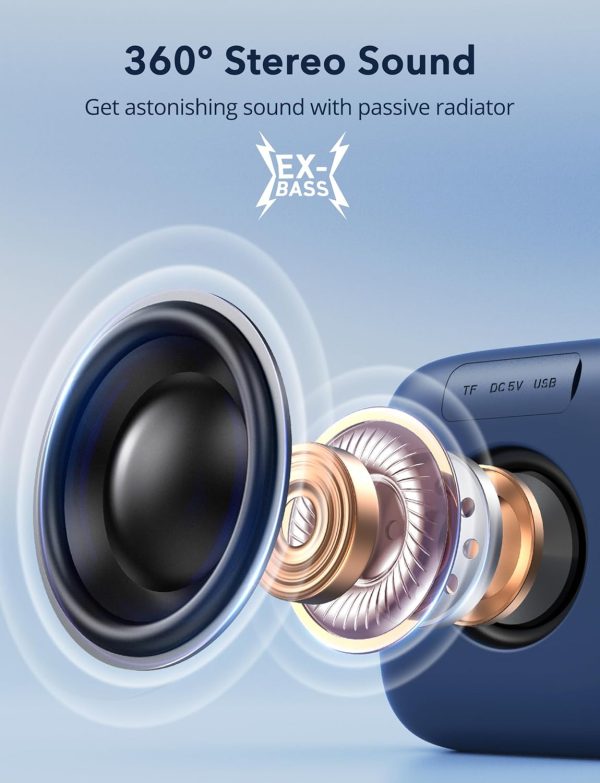 LENRUE Wireless Bluetooth Speaker with 5W Stereo Sound, 10-H... - Image 2