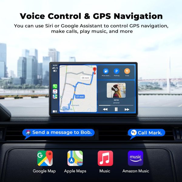 Volam 9'' Apple Carplay Screen for Car, Compatible with Appl... - Image 3