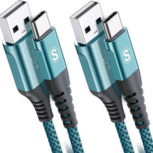 sweguard USB C Cable Fast Charge 3.1A [2 Pack, 6.6ft],iPhone...
