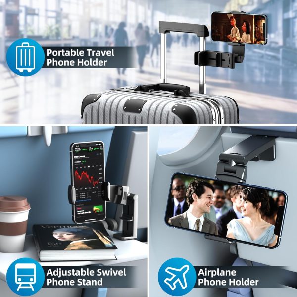 2-Pack Airplane Travel Essentials Phone Holder Universal Air... - Image 3