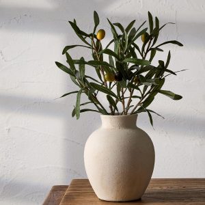 SIDUCAL Ceramic Decorative Flower Vase | 6 Inch Pottery Rust...