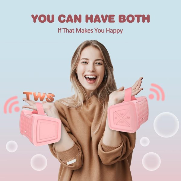 Oraolo Pink Bluetooth Speaker Louder 40W Portable Wireless S... - Image 6