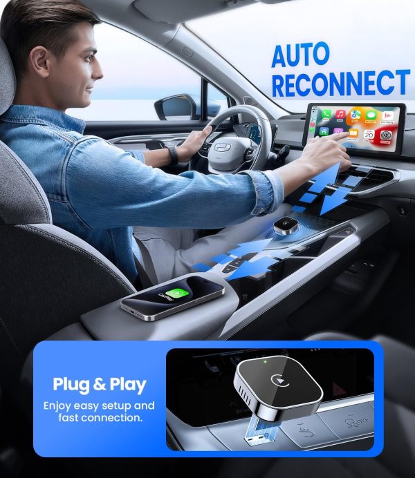 Teeran Wireless CarPlay Adapter 2025 Upgrade Wired CarPlay t... - Image 3