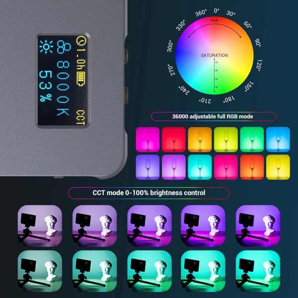 P96L RGB Video Light by SmallRig, Portable Metal LED Camera ... - Image 2