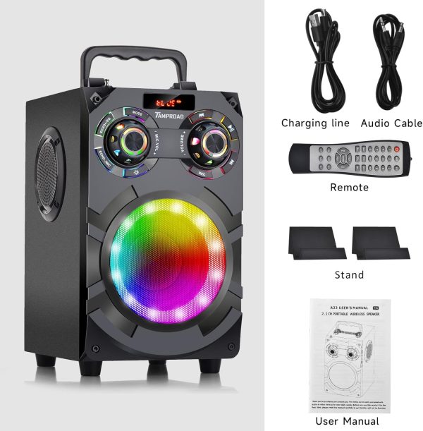 Bluetooth Speakers, 60W Loud Wireless Stereo Speaker with Su... - Image 8