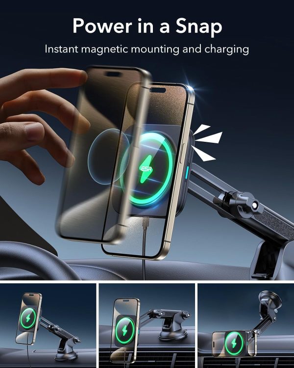 ESR for 15W MagSafe Car Mount Charger, Dashboard/Windshield ... - Image 3