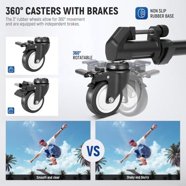 NEEWER Photography Tripod Dolly, Heavy Duty 50lbs Capacity T... - Image 5