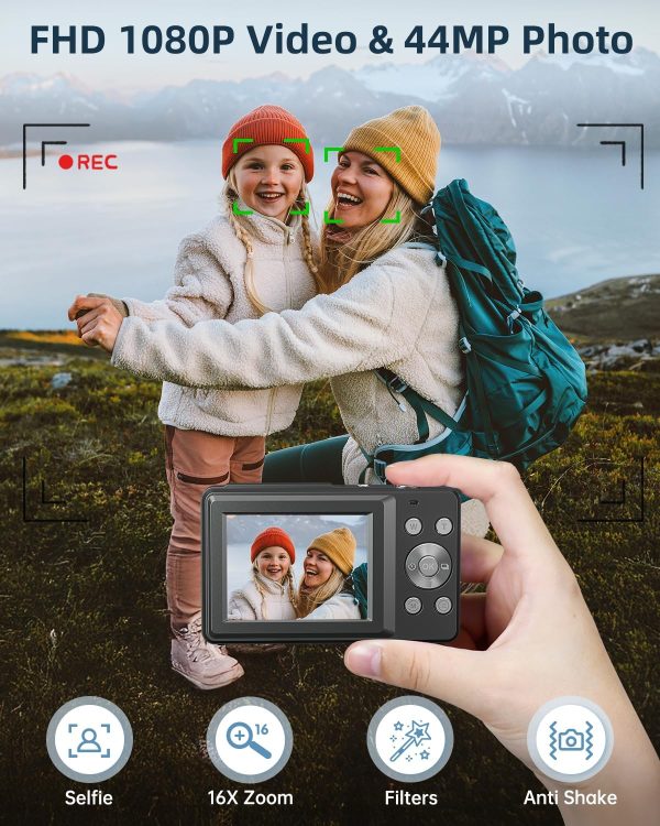 CAMKORY Digital Camera, Full HD 1080P Point and Shoot Camera... - Image 2