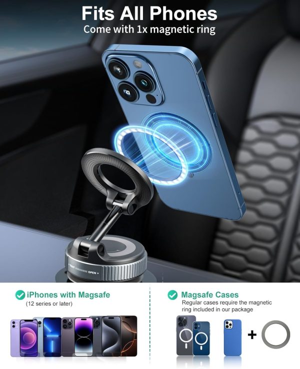 Vacuum Magnetic Car Phone Holder for MagSafe, 360°Magnetic P... - Image 6