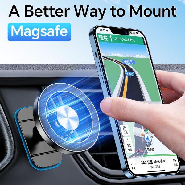for Magsafe Car Mount【20 Strong Magnets 】Magnetic Phone Hold... - Image 3
