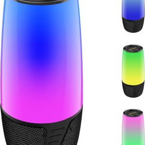 Bluetooth Speaker, 9 Color LED Lighting Wireless Speaker, IP...